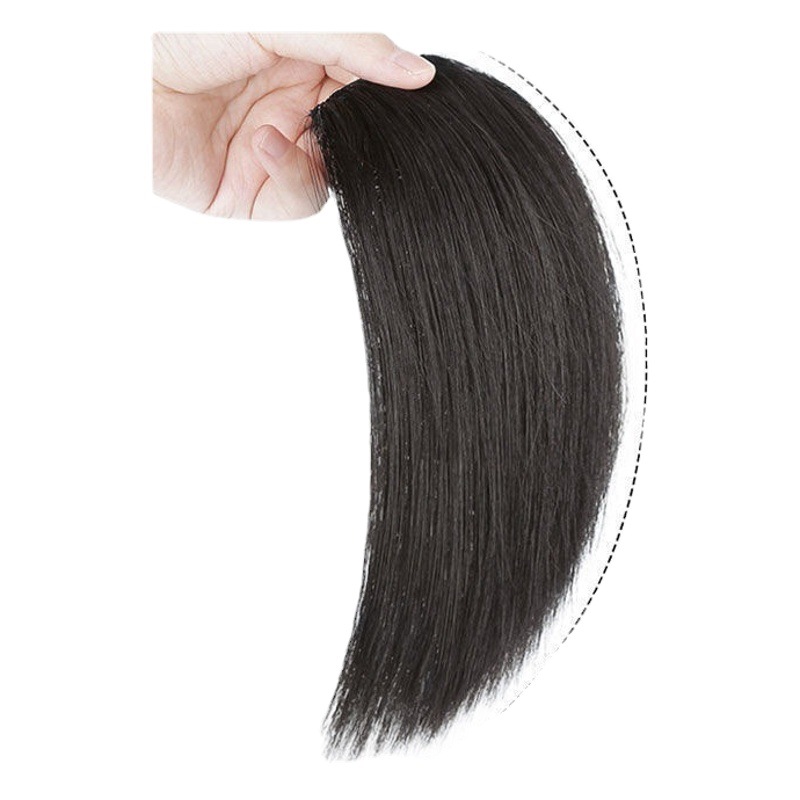 Alta parte superior del cráneo peluca pieza de pelo almohadilla de cabeza esponjosa pieza de pelo almohadilla sin costuras invisible peine del pelo parche de pelo raíz extensión del pelo artefacto