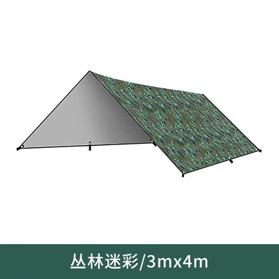 Canopy Tent Outdoor Camping Avtomobil yan çətirləri - 34-jungle-color-single-piece-with-rope-3-8-people