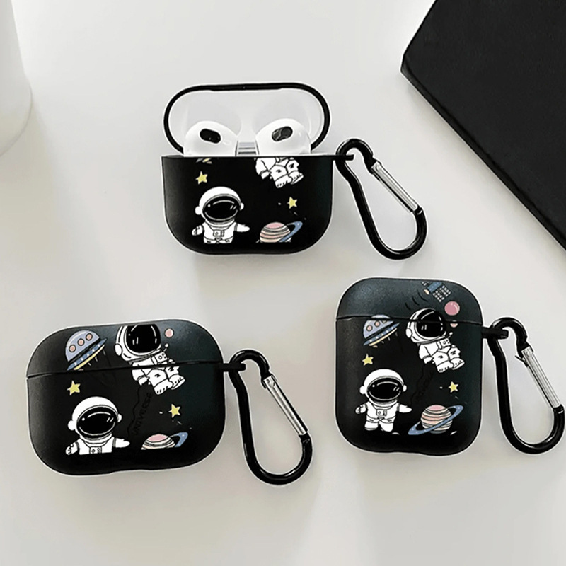 Astronaut AirPods Pro2 Headset Soft Shell Apple 1/2/3 Generation Frosted Protective Cover Cartoon Astronaut AirPods Pro2 Headset Soft Shell Apple 1/2/3 Generation Frosted Protective Cover Cartoon