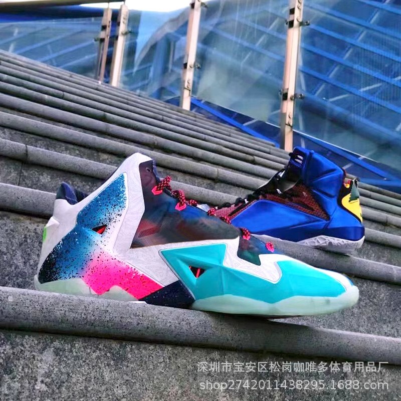 Putian Cross-border James 11 Generation Basketball Men's Shoes LBJ12 Mandarin Duck All-Star Shock Absorbing Air Cushion Shoes Shock Absorbing Putian Cross-border James 11 Generation Basketball Men's Shoes LBJ12 Mandarin Duck All-Star Shock Absorbing Air Cushion Shoes Shock Absorbing