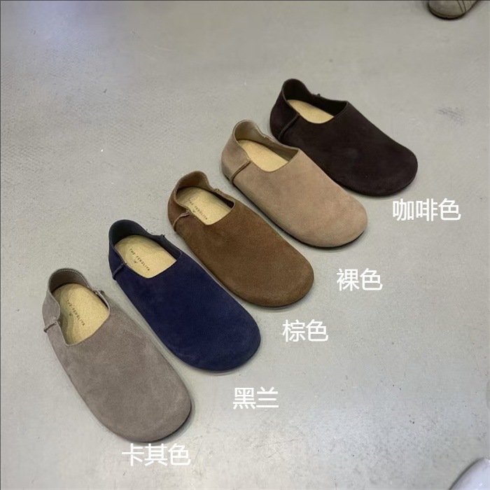 THEFENGLIYA怠惰なリラックス感韓国系の極めてシンプルな本革の中で高くなった全包ブランコ靴の厚い底の豆の靴|undefined