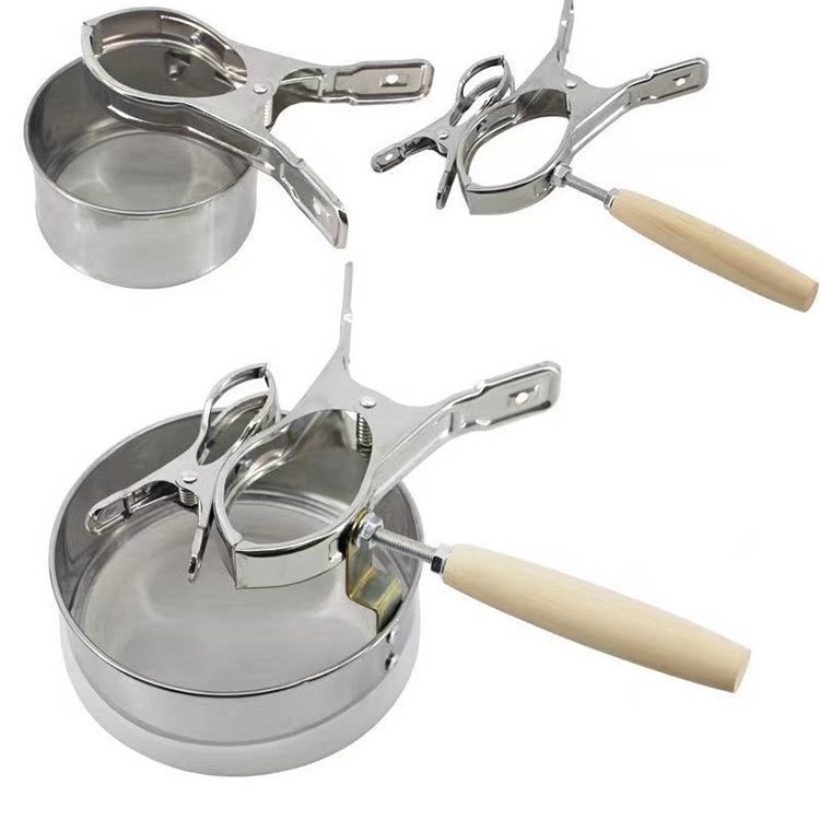 Handheld Moxa Stick Holder 304 Stainless Steel Anti-Scald Moxibustion Bracket with Wood Handle for Home Use key features