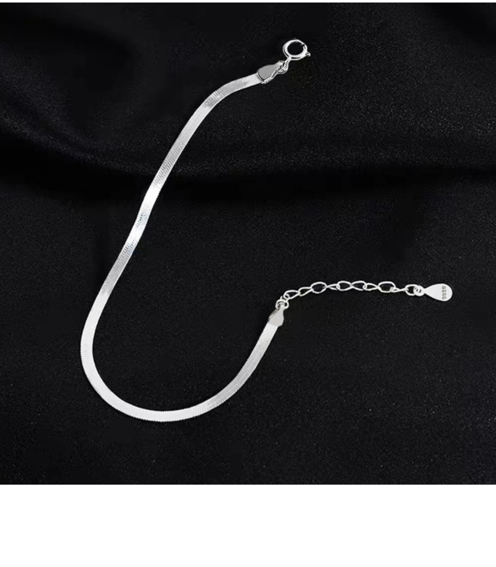 5g Weight Bracelets Classification 925 sterling silver Chain Material 1 Piece Quantity Holiday, Daily Occasion 925 Sterling Silver Material Geometric Pattern Women's Gender Plating Design Simple Style, Classic Style Style 925 Sterling Silver Bracelets Simple Style Classic Style 9
