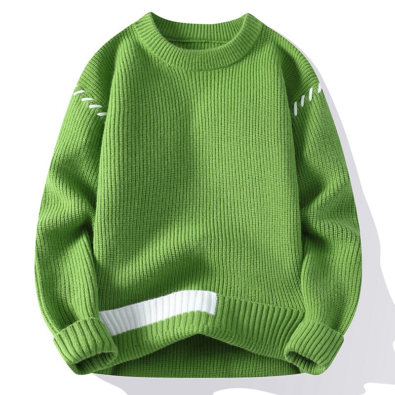 Round neck men's sweater padded sweater 2024 autumn and winter men's warm Joker base shirt tide brand sweater wholesale Round neck men's sweater padded sweater 2024 autumn and winter men's warm Joker base shirt tide brand sweater wholesale