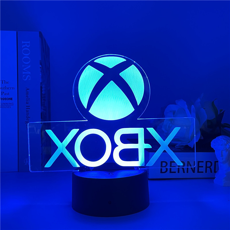 Gamepad icono 3D luz de la noche creativa ps5 colorido gradiente regalo lámpara LED dormitorio lámpara de mesa