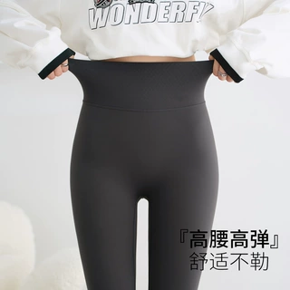 秋冬季打底裤女高腰不卷边保暖加厚抗寒鲨鱼裤修身显瘦无痕保暖裤