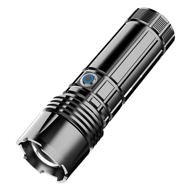 Linterna táctica láser, linterna telescópica de aleación de aluminio, linterna zoom para acampadas al aire libre, iluminación