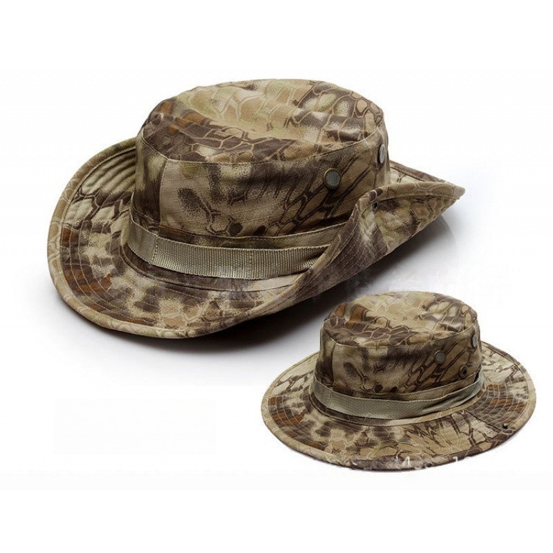 Camuflamiento gorra de borde redondo gorra de entrenamiento militar para hombres y mujeres gorra de ocio al aire libre gorra de pesca gorra de sombrero de sombra fábrica en stock LOGO