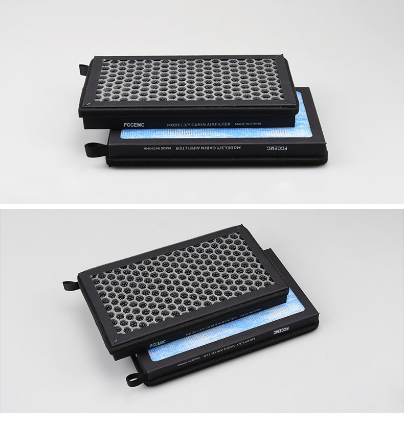 Suitable for model3 Tesla Y biochemical air conditioning filter HEPA air filter pm2.5 activated carbon filter screen