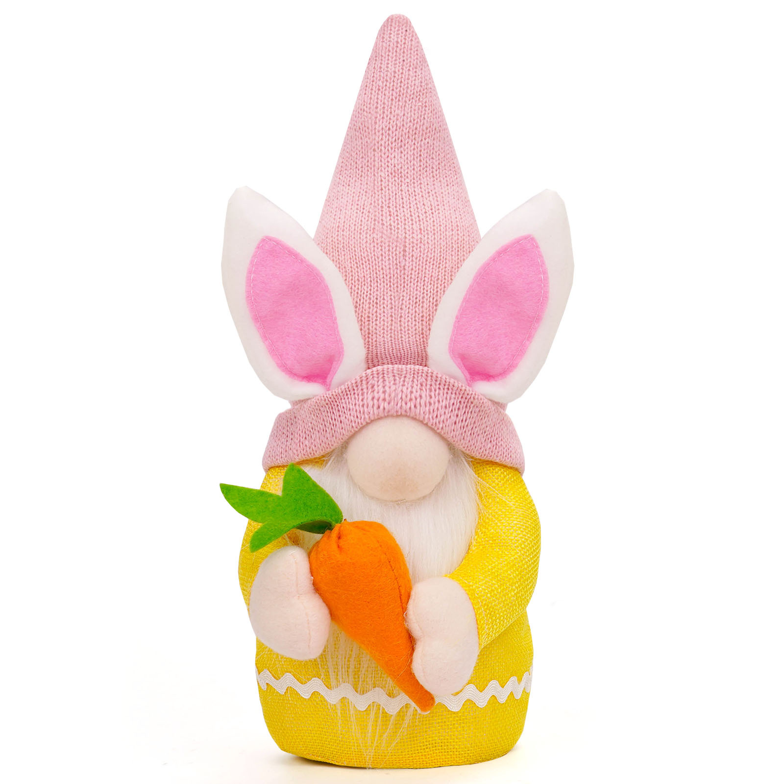 Cruz-frontera nueva muñeca de conejo de Pascua con rábano huevo colorido conejo lindo muñeca decoración decoraciones navideñas