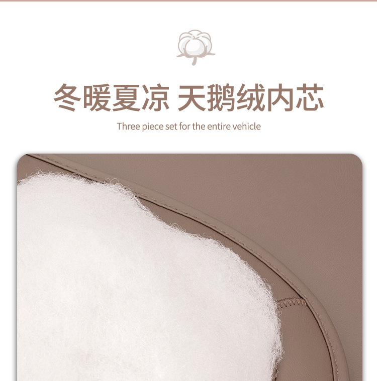 Car seat cushion anti-fouling leather winter single-piece Mercedes-Benz BMW high-end car special rear row integrated three-piece seat cushion