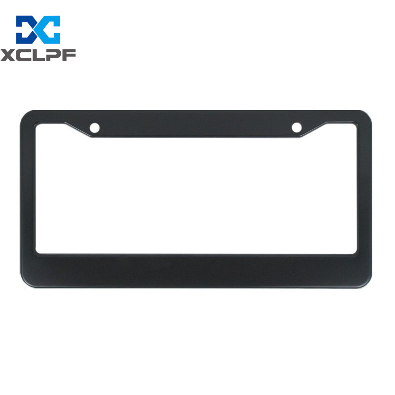 Foreign trade hot selling American standard license plate frame aluminum alloy material black and silver license plate frame multiple craft selection support LOGO