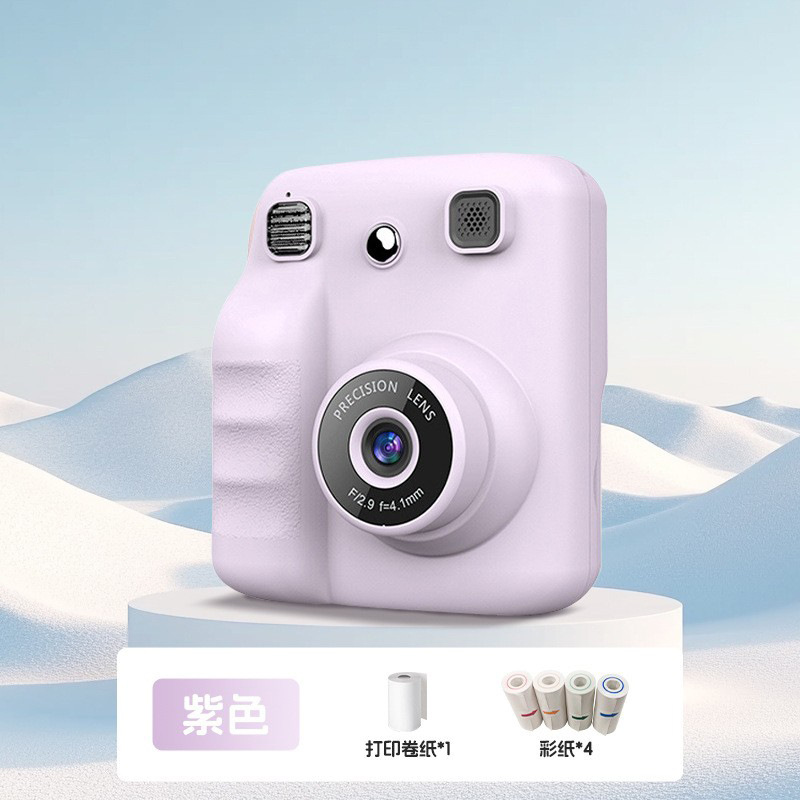 Nueva cámara instantánea transfronteriza, cámara de impresión térmica para niños Polaroid portátil, regalo del día del niño