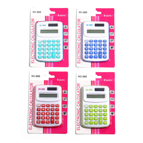 Wholesale computer primary school children's stationery mini office color calculator cute cartoon 8-digit calculation