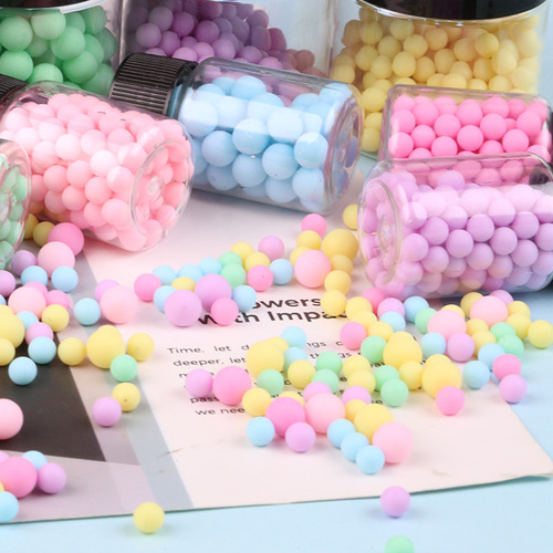 Macaron bead DIY material kit handmade new trendy small ball ball decoration 6mm cream glue phone case material A