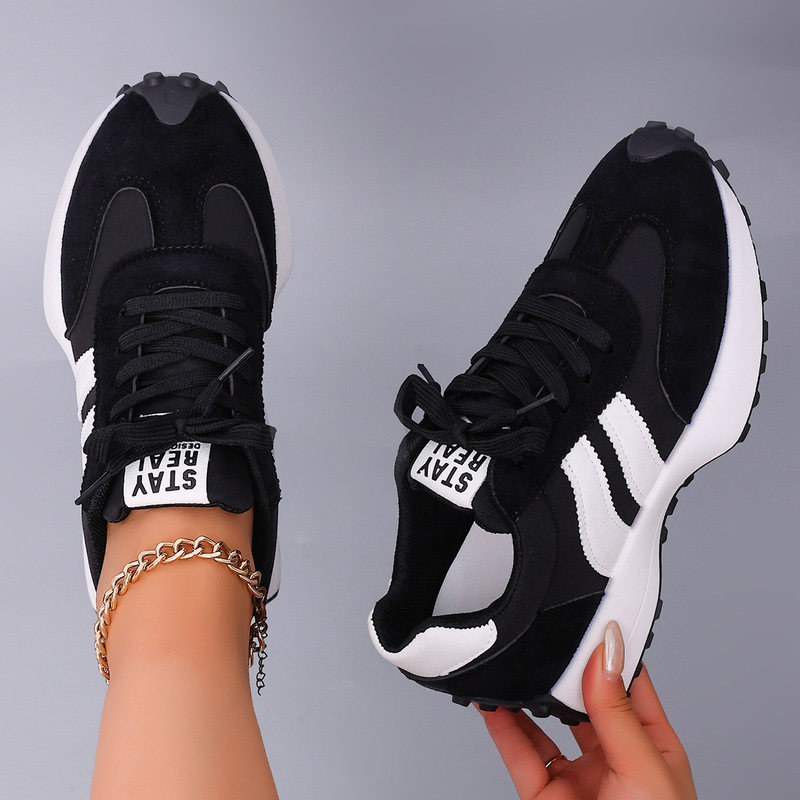 2026 Spring New Style Single-Layer Thick-Soled Casual Dad Shoes Student Leather Cortez Sneakers Slim-Waisted Women's Shoes 43 2026 Spring New Style Single-Layer Thick-Soled Casual Dad Shoes Student Leather Cortez Sneakers Slim-Waisted Women's Shoes 43