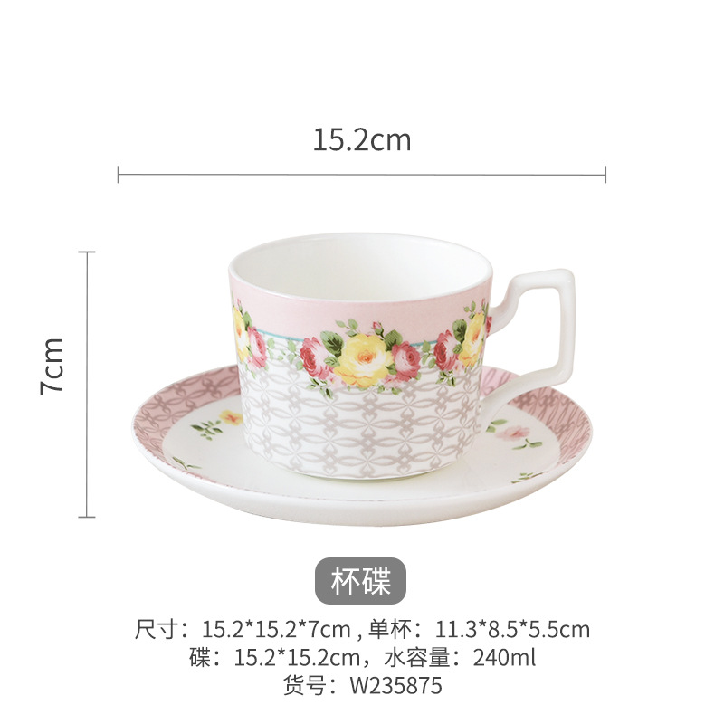 Té de la tarde, tetera de porcelana de hueso de alto valor, tetera, Boda, Cerámica Xinju, Tazas y platillos de café de gran capacidad para el hogar