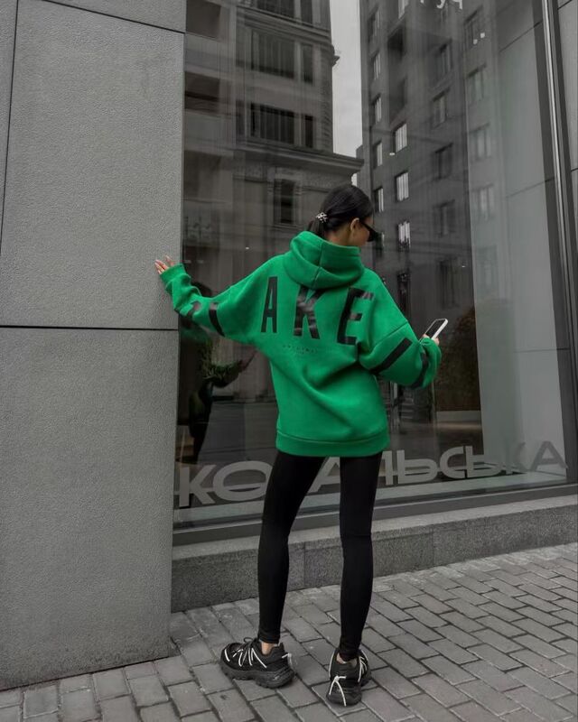暗黑运动衫女帽衫哥特情侣原宿大尺寸字母印花连帽卫衣|undefined