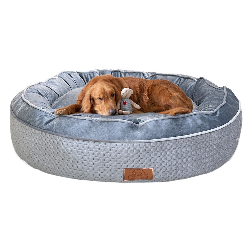 Ronda de la perrera en relieve artesanía cosida a mano nido de gato espacio rejilla creativa completo y cómodo fabricante de la cama del perro estera del animal doméstico