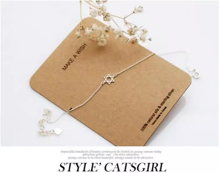 Hexagramas pulseras de plata esterlina mujeres 2025 nueva moda de lujo ligero temperamento tobillo joyas de pulseras de tobillo de estrellas verano