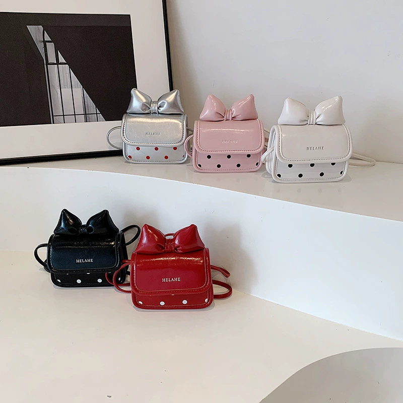 Cute small children's one-shoulder bag for princess with bow, lipstick, Korean style, western style