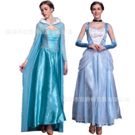 万圣节成人服装冰雪奇缘爱莎艾沙艾莎公主裙cosplay化妆舞会 衣服