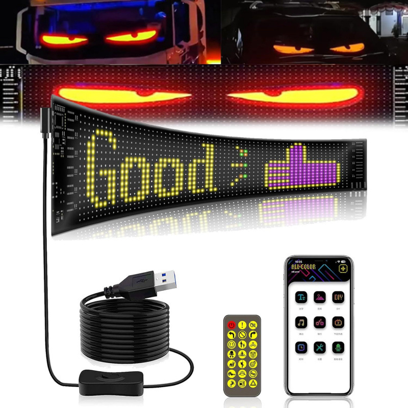 Explosiones transfronterizas flexibles publicidad LED pantalla suave APP pantalla de control Bluetooth de automóvil se puede doblar y rodar