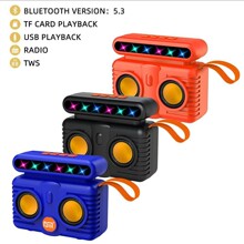 新品HM-855手提太阳能蓝牙音箱户外便携低音炮桌面收音机RGB音响