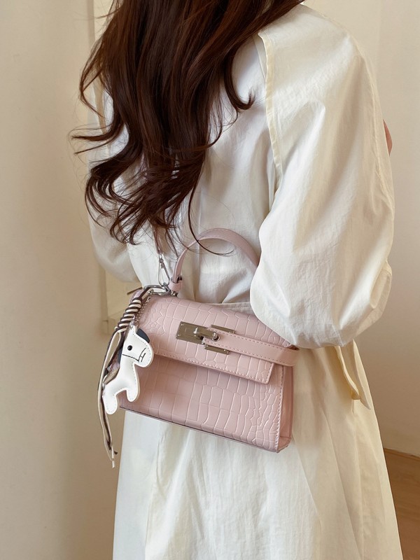 Bolso de tendencia transfronteriza para mujeres 2026 nuevo retro cocodrilo Kelly bolso de alto nivel de hombro bolso de mujer image 3