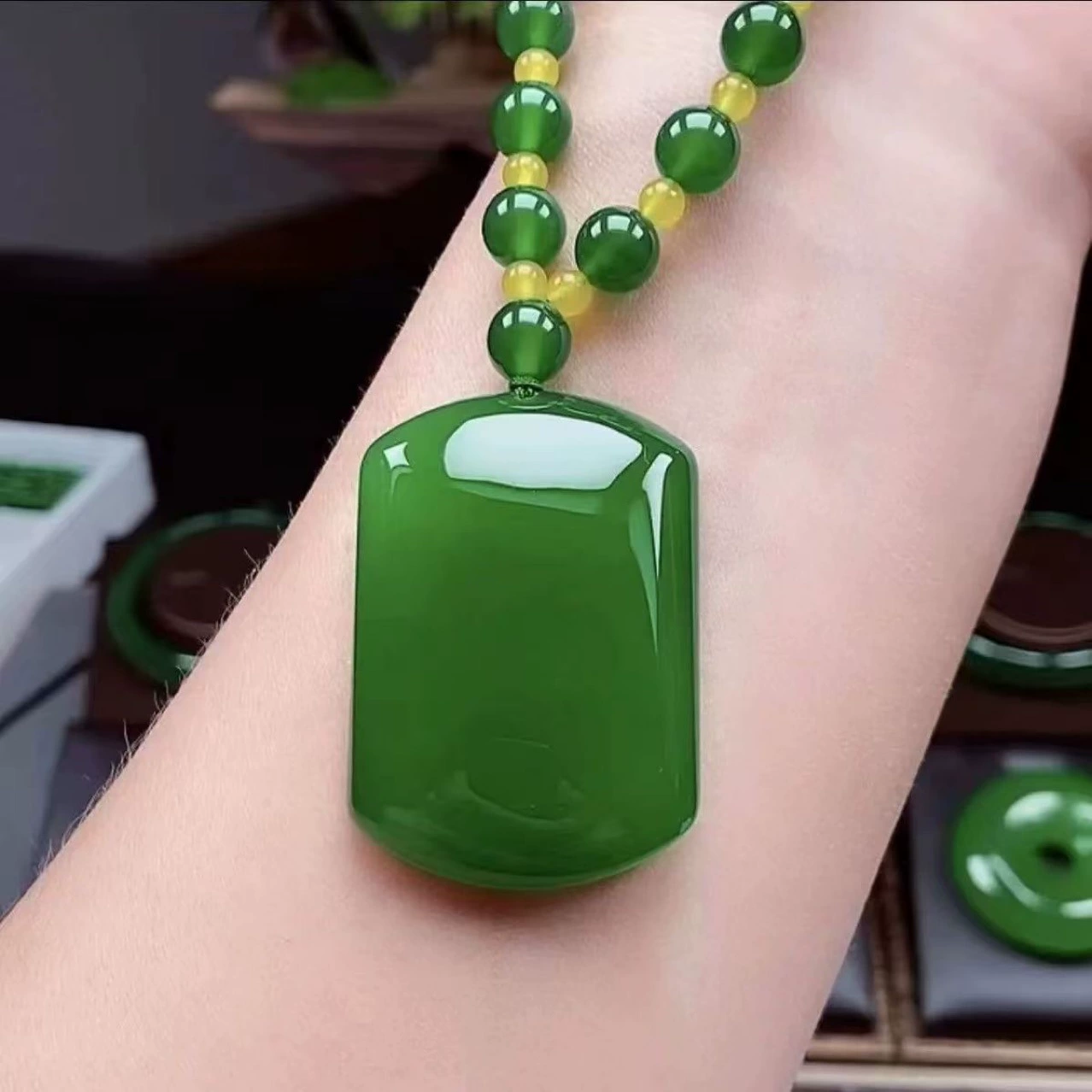 [Hot sale] pendant бренд Green Yu Wu Shi, эссенция Yu Zhong Ping An Wu Shi, все идет хорошо, подарок для цели