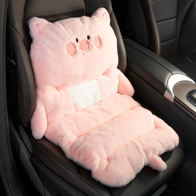 自動車クッションかわいいアニメ一体式冬のぬいぐるみシートクッション車内クッション車載保温車用クッション|undefined
