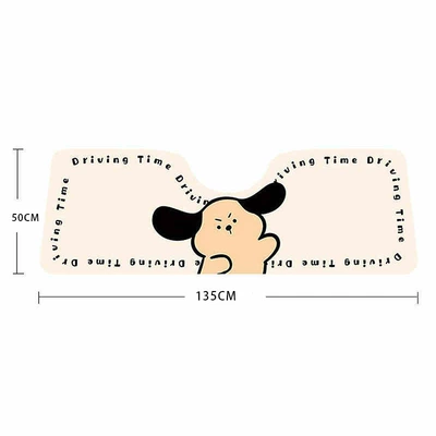design for the driver's side, Universal Foot Pad - upgraded-and-thickened-cartoon-puppy-themed-loop-pile-doormat-with-integrated-back-pad