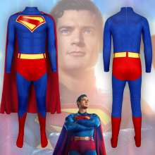 DC宇宙传承氪星2025超人cosplay服装连体紧身衣带披风万圣节服饰