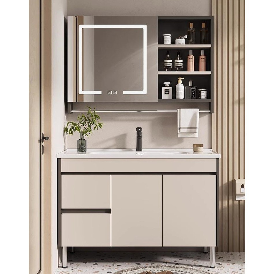 Hogar piso lavado Mesa fregadero con lavabo madera maciza armario integrado lavabo gabinete balcón piscina lavandería piscina