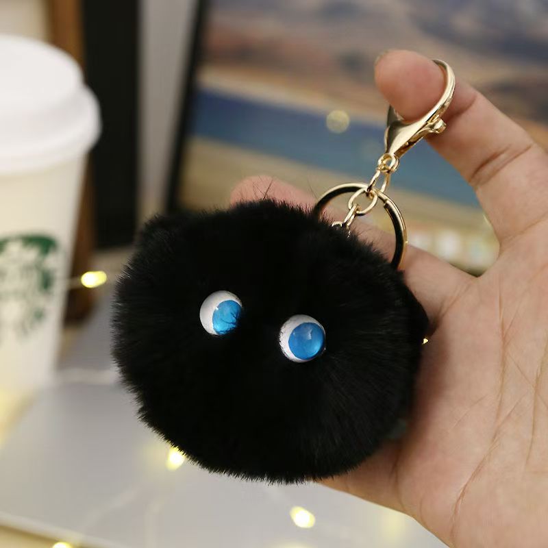 Gato de carbón nuevo colgante de peluche hecho a mano gatos ligeros llaveros lindos bolsas escolares colgante regalo creativo