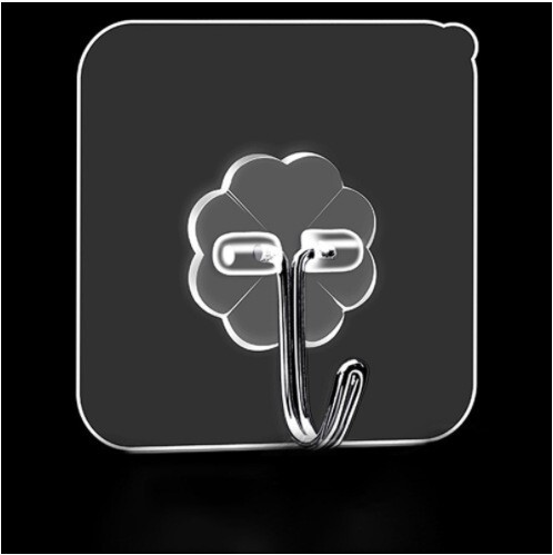 Manufacturer's super strong adhesive hook, punch-free, traceless transparent hook, self-adhesive hook, bathroom kitchen coat and hat hook