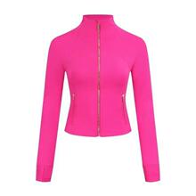 L 34122 Zipper Jacket Top Women Fitness �����������п�