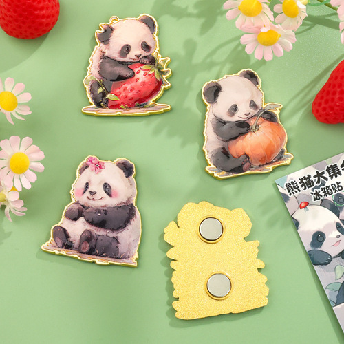 National Treasure Panda Cute Animal Refrigerator Sticker Travel Souvenir Museum Creative Gift Magnet Refrigerator 