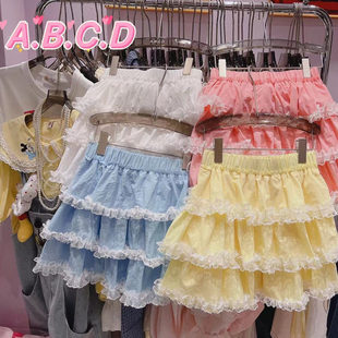 Little Sun Korean Sweet Lace Layered Cake Skirt