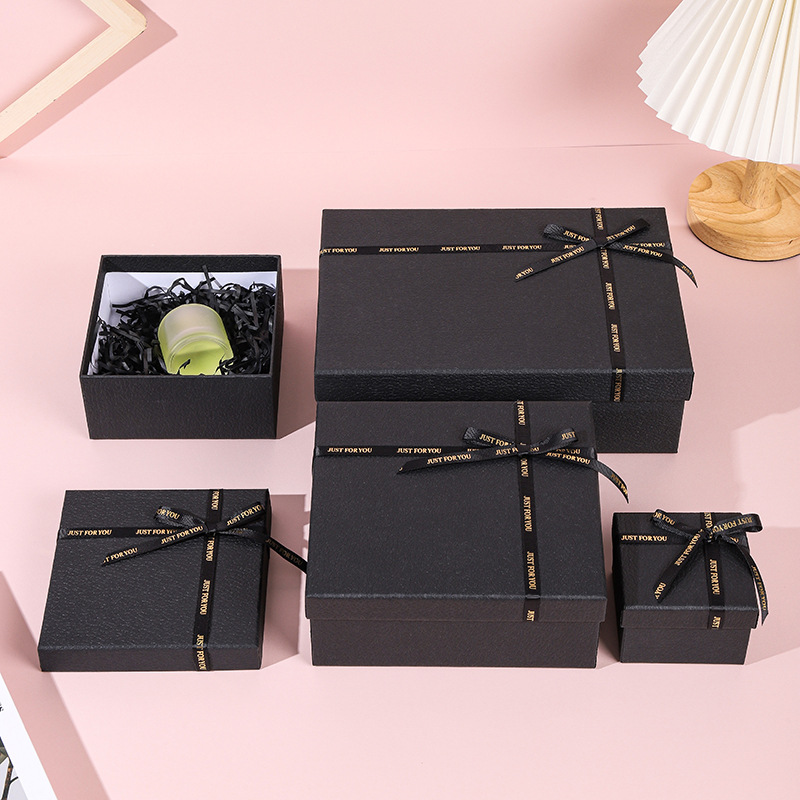 고급 블랙, 1호 선물 상자 + 선물 가방: 9*9*6cm