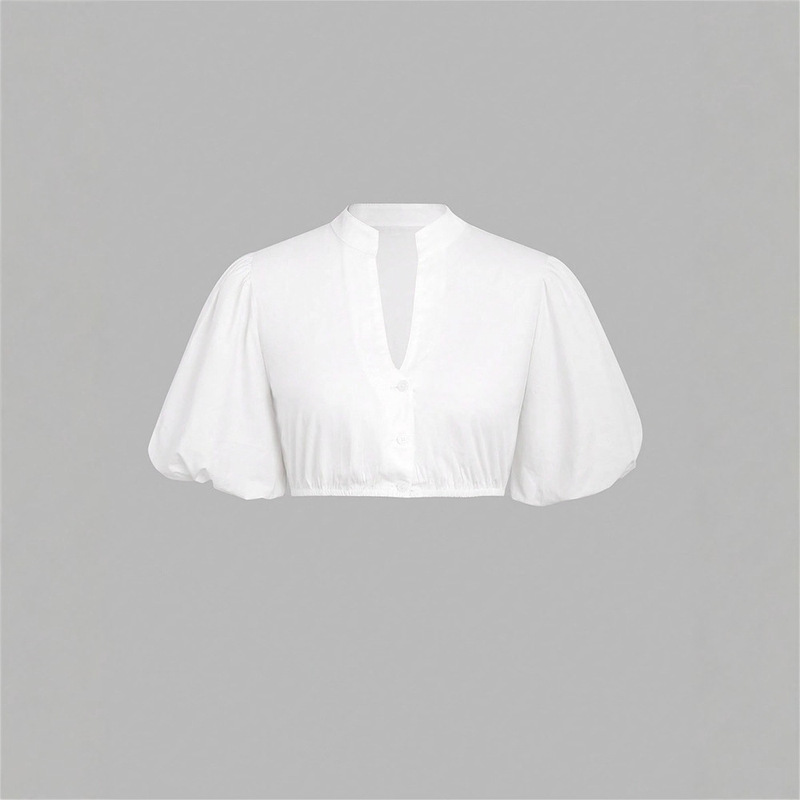 Munich 2025 Summer New Beer Festival dress Small White Shirt Women's Shirt Short Flying Sleeve Women's Lining