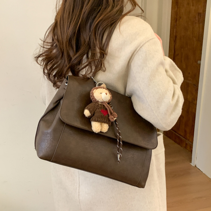 Cross-border retro mochila de cuero suave bolso de mano de viaje de invierno para mujeres 2025 nueva gran capacidad de hombro bolso