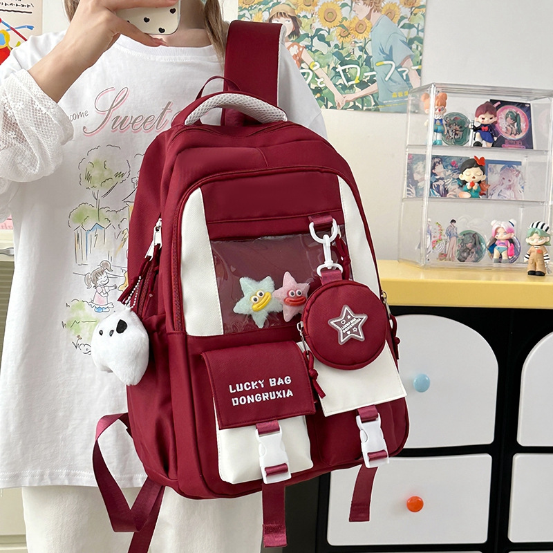 Linda mochila escolar para estudiantes de gran capacidad nueva mochila para estudiantes de secundaria y universitarios