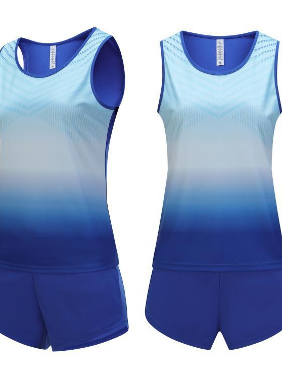 Trajes de entrenamiento de atletismo de mujeres trajes deportivos de maratón correr chaleco de secado rápido ocio suelto 8316