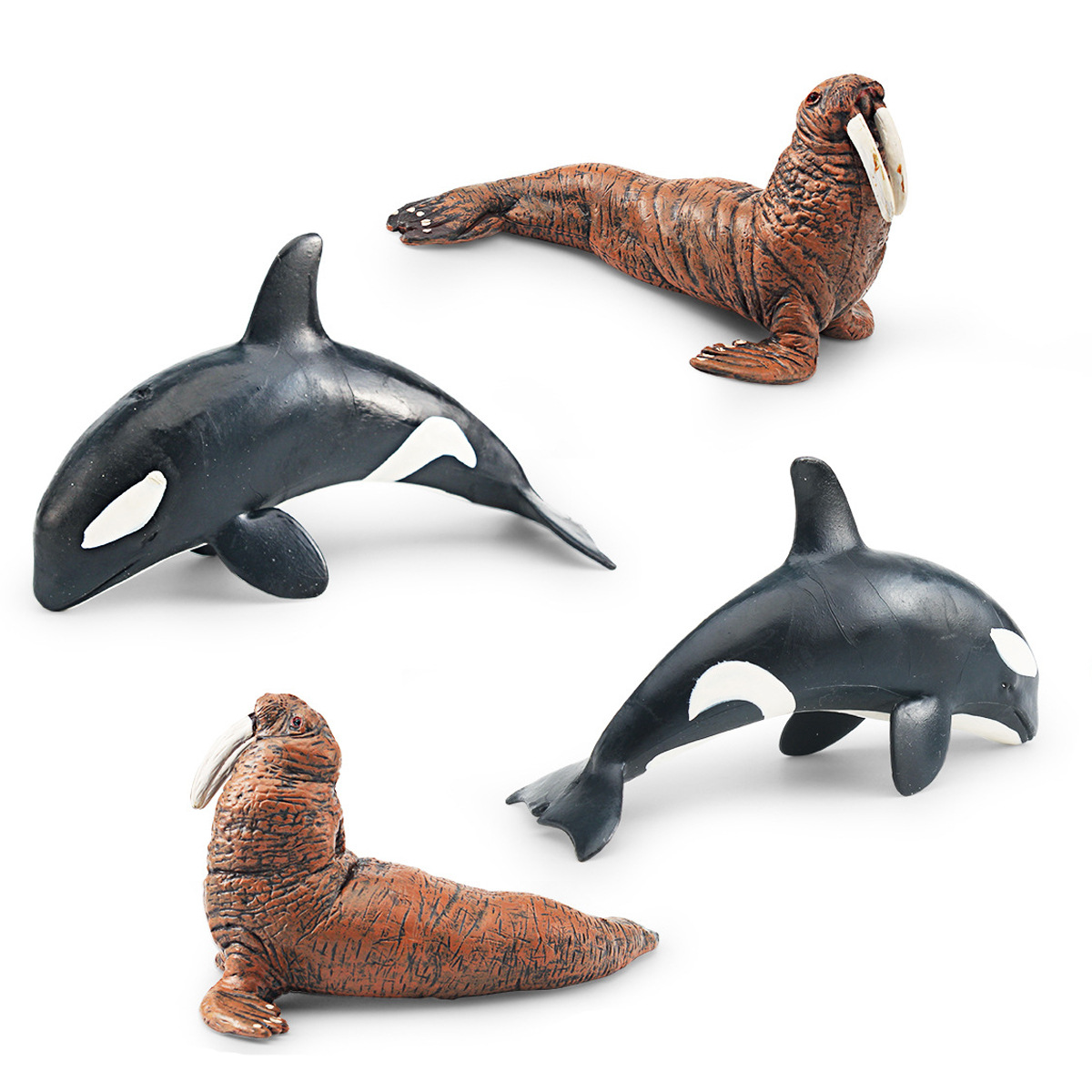 Transfronteriza simulación animal marino modelo rompecabezas cognitivo asesino ballena morsa nutria perro de mar escritorio estática decoración juguete