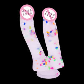 亚马逊sex toy新款水晶硅胶阳具双头龙大种马成人情趣用品性玩具