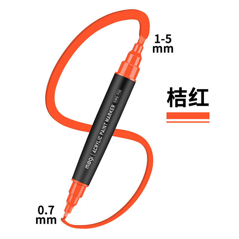 Set de marcadores acrílicos de doble punta personalizados Somic, impermeables, para manualidades DIY en cerámica