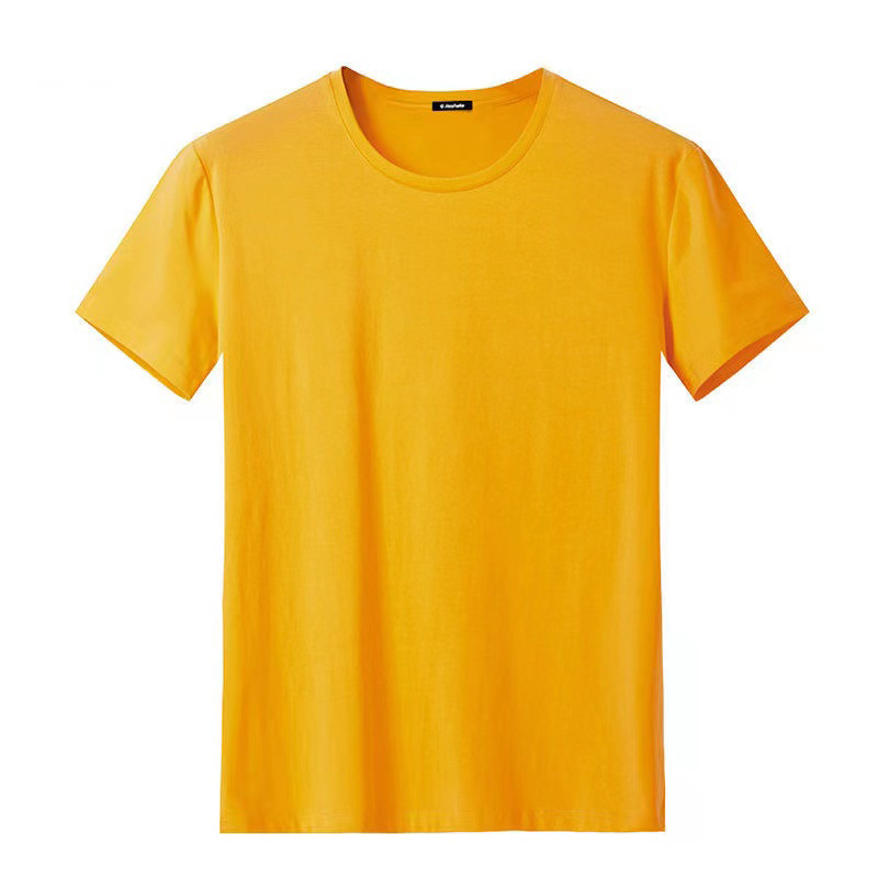 2025 camiseta de color sólido para hombre blanco de manga corta verano estilo coreano básico de todo fósforo tendencia hermosa camiseta corta de cuello redondo