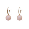 Silver needle from pearl, fashionable elegant earrings, silver 925 sample, gradient, simple and elegant design, french style