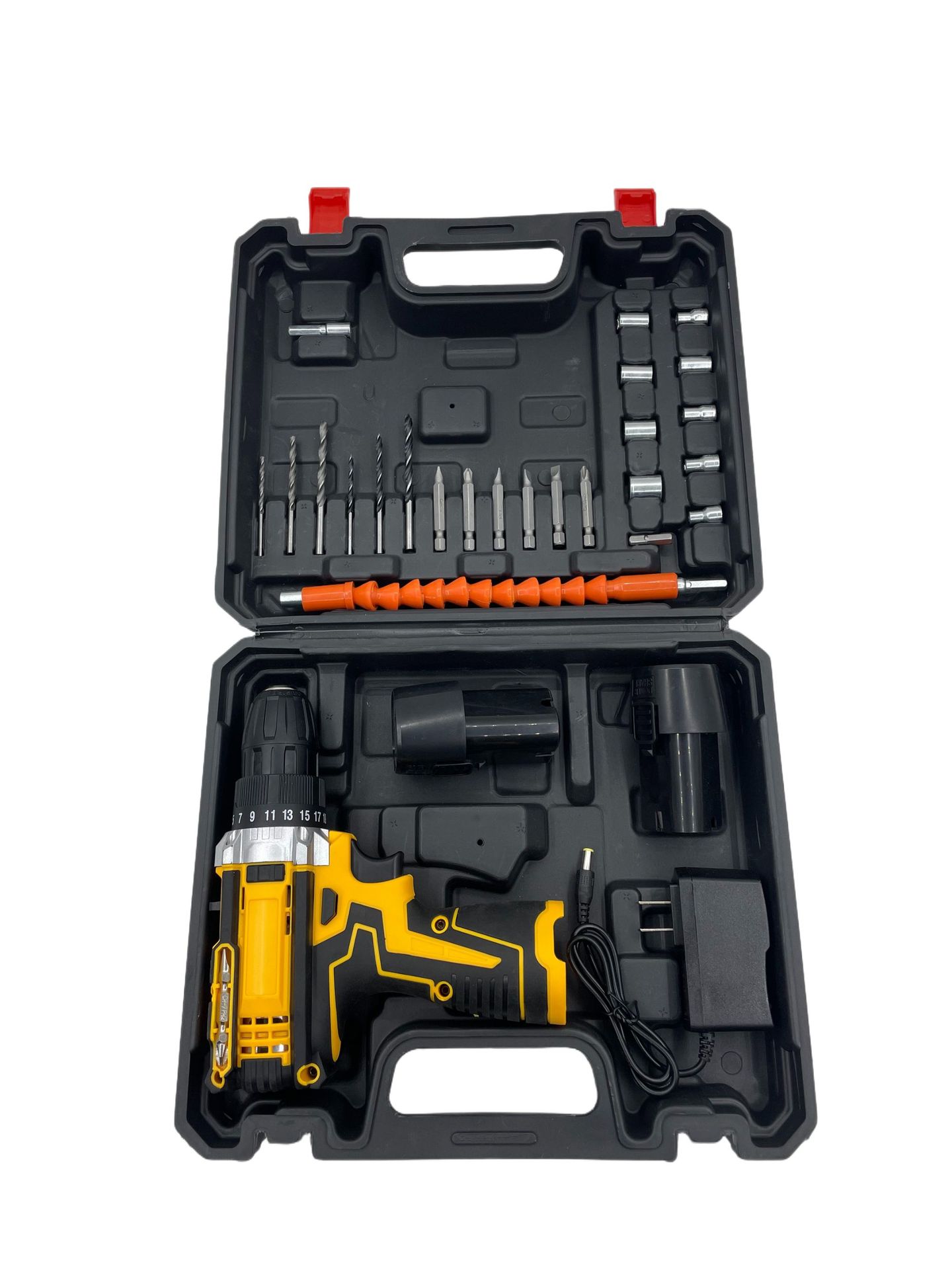 Fábrica directa venta transfronteriza caliente taladro eléctrico 12V impacto taladro eléctrico de doble velocidad destornillador eléctrico conjunto de herramientas eléctricas